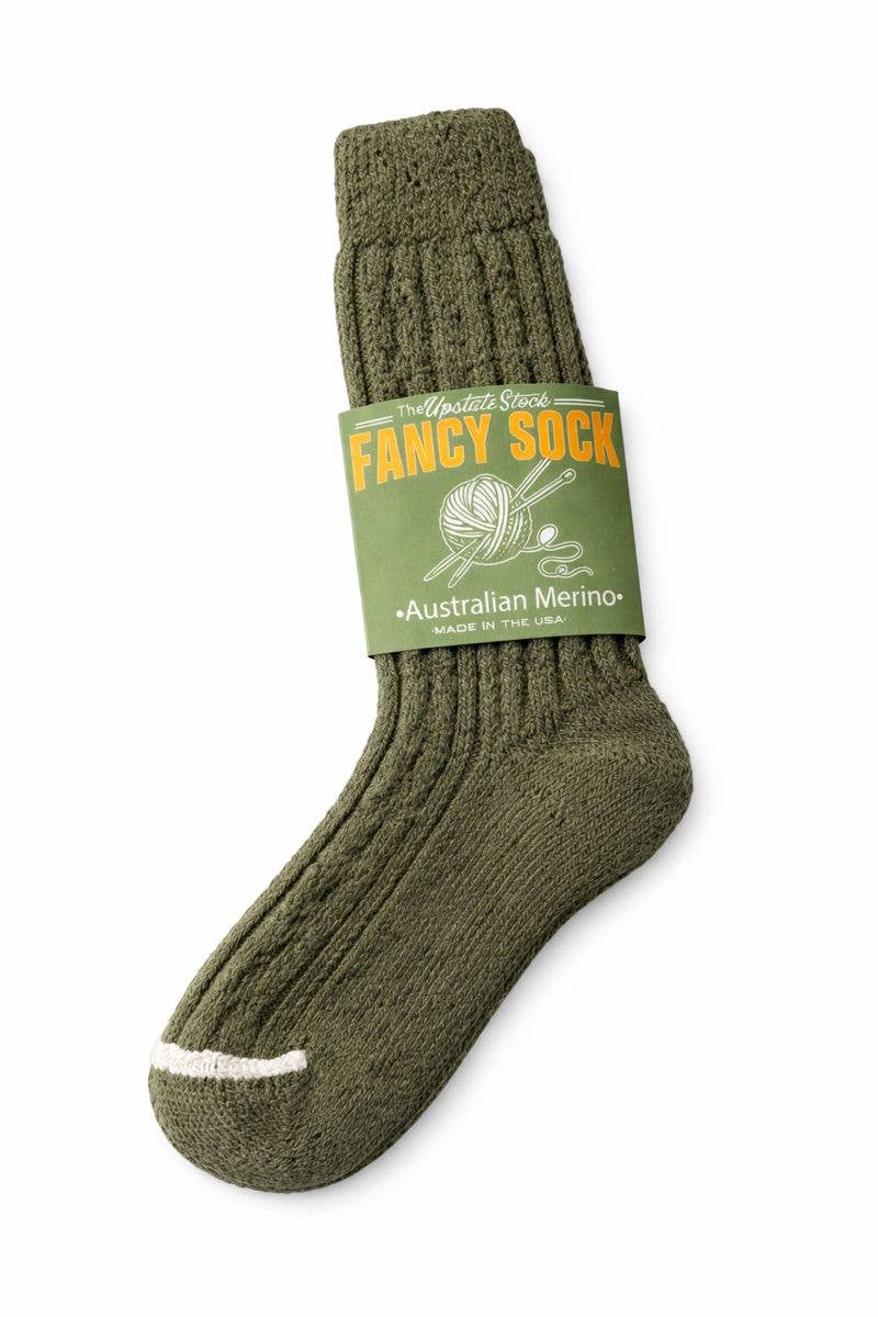 The Merino Fancy Sock - GREEN